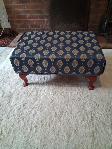 Foot stool with fabric top - foot,