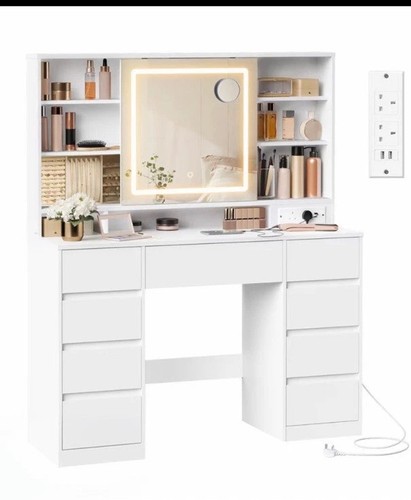 Vasagle white dressing table - white,