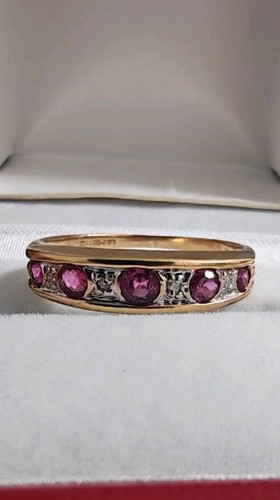 9ct yellow gold ruby - 9ct, &