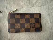 Louis Vuitton Damier Ebene Pochette Cles Key Pouch Coin Purse Brown Used