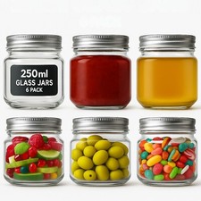 6x Mason Jars with Airtight