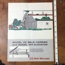 New Holland 131 Bale Elevator & 155 Farm Elevator Color Sales Brochure Catalog 
