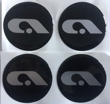 Adria Alloy wheel centre caps caravan Motorhome Dent Hide 60mm Black & Silver x4