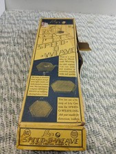 Vintage Lily Speed-O-Weave Art 717 Adjustable Weaving Loom 6 Pcs. With Booklet