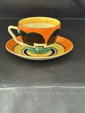 Clarice Cliff Art Deco Castellated Circle Cup & Saucer