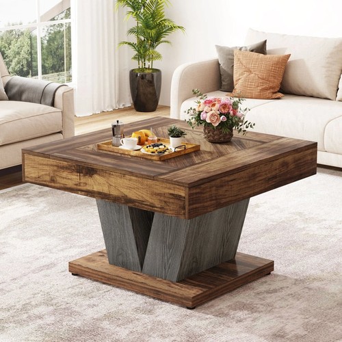 Square wood coffee - wood,