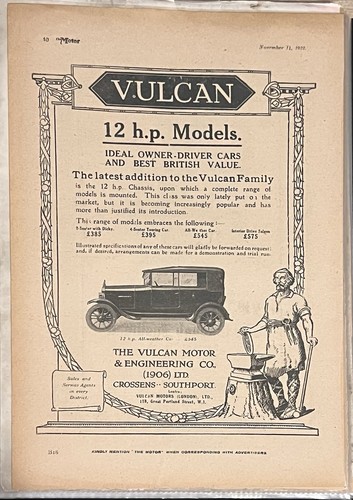 Rare 1922 vulcan p - rare,
