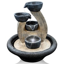 Water Feature Indoor Tabletop LED Fountain Waterfall Home Decor (4 Bowls)