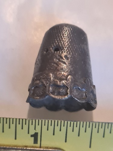 Victorian silver thimble - thimble, af