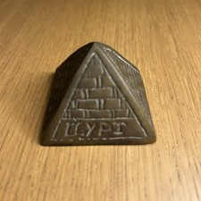 Brass Pyramid From Egypt Paperweight Ornament Souvenir 5.5x4.5cm