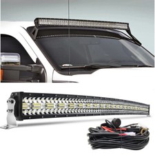 Curved Tri-Row 52" inch 1876W LED Light Bar Spot Flood Combo Jeep SUV 4X4 Wire
