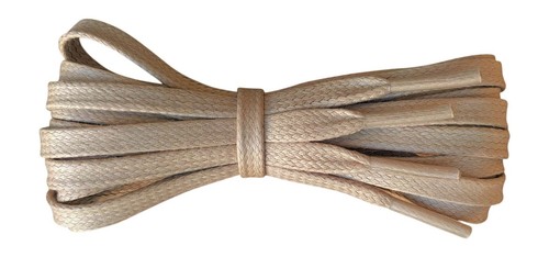Flat shoelaces waxed cotton - -,