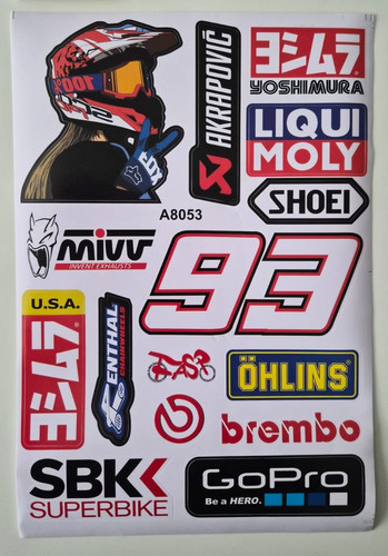 Motorbike sticker sheet - sticker,
