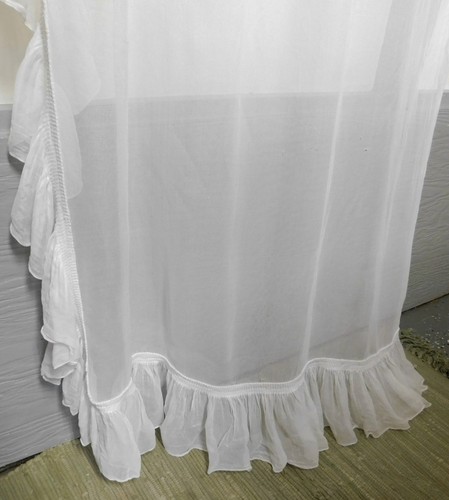 Vintage antique ruffled net - antique,
