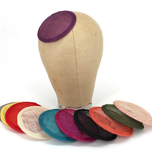 Sinamay straw round - sinamay,