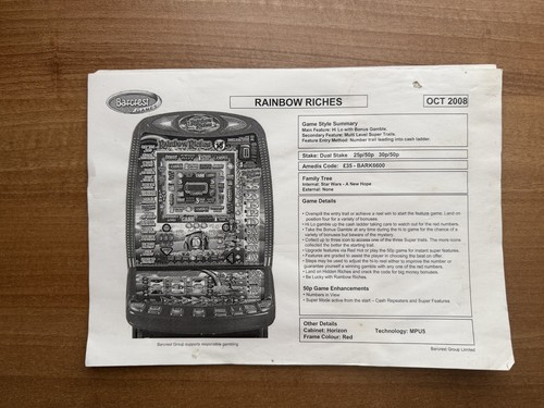 Barcrest rainbow riches - barcrest,