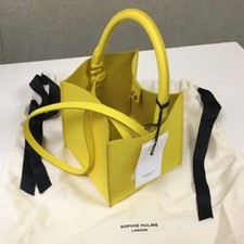 Sophie Hulme Nano Cube Leather Bag - RRP £345 - Yellow Grab / Shoulder Handbag