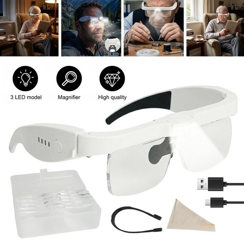 400 headband magnifier - magnifier, hands