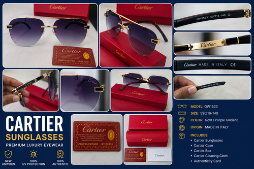 Cartier rimless sunglasses - cartier,