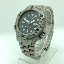 [w2243] SEIKO 7C43-6A10 DIVER New battery Titanium All original EX/VG