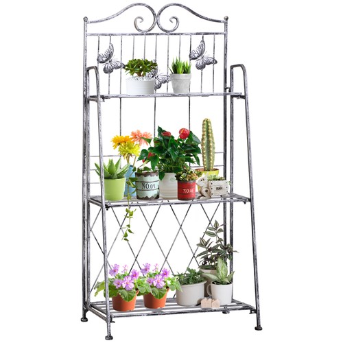 Outsunny tier metal folding - outsunny,