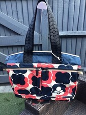 Orla Kiely Axis Tote Bag Floating Flower Navy and Red - Brand New