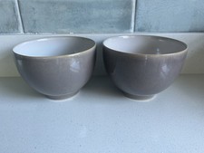 Denby - Truffle - Rice/Noodle Bowls x2.  Tall truffle large rice bowl 