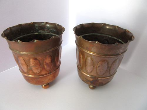 Pair art nouveau - small, copper