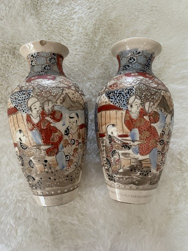 Pair japanese satsuma vases - pair,
