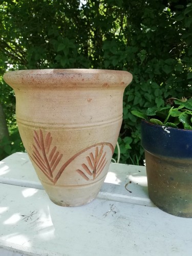 Old hand thrown terracotta - thrown,