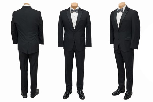 Boys black tuxedo with - black, flat