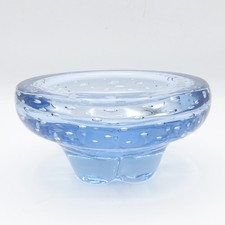 Vintage Whitefriars Glass Blue Molar Dish Geoffrey Baxter