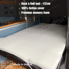 Campervan Mattress RIB, Rock n Roll VW, Seat Bed Memory Foam Topper 3/4 112cm