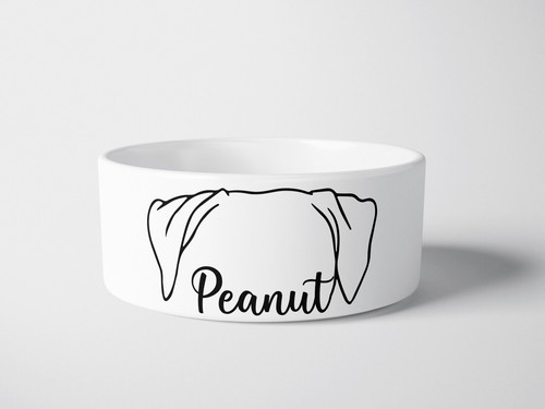 Personalised ceramic dog bowl - personalised,