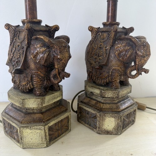 Vintage pair elephant table - vintage,
