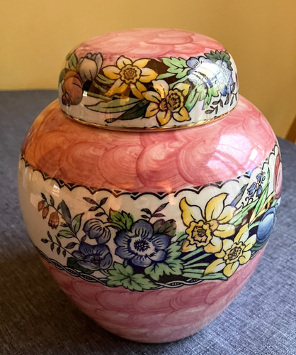 Antique maling ginger jar - antique,