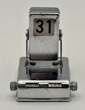 Vintage Metal Perpetual Flip Desk Calendar 3 Inch Japan