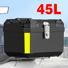 45L Motorcycle Top Box Waterproof Rear Top Case Helmet Luggage Storage Tour NEW