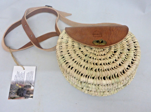 Berber leather rattan bag safi - leather,
