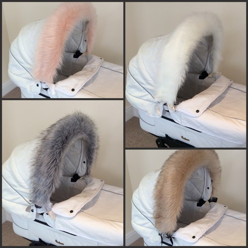 Luxury faux fur pram hood - luxury,