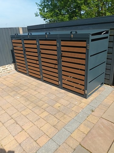 Wheelie bin storage quad - bin, storage-quad/4