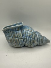 Shorter & Son Stoke-on-Trent Seashell Vase – 1950s Vintage Pottery – Blue
