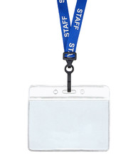 Blue STAFF ID Lanyard Neck