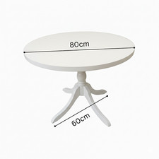 White Round Wooden Dining