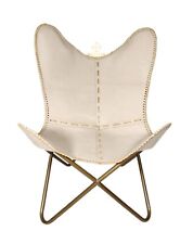 Butterfly Chair – Indien Handmade White Leather Comfortable Office Chair PL2.33