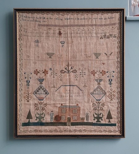 Framed georgian sampler - georgian, of