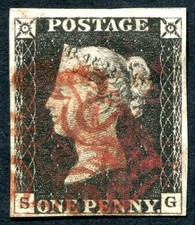 SG2 1840 1d Black plate 3 SG