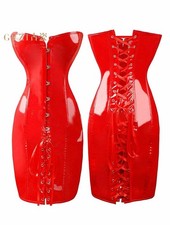 New Sexy Women PVC Basque Lace