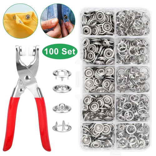 100 set snap fasteners kit - 100,