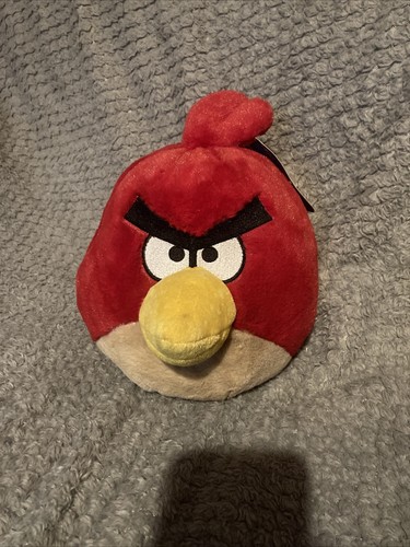 Red angry bird with tag - angry,